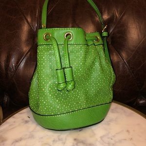 Kate Landry Green Drawstring Bag/Crossbody